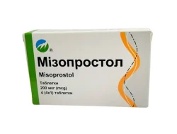 Мізопростол таблетки по 200 мкг, 4 шт.