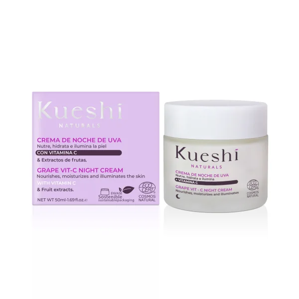 Крем для лица Куэши (Kueshi) ночной с экстрактом винограда и витамином С, 50 мл