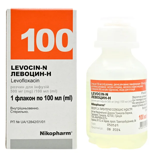 Левоцин-Н р-н д/інф. 5мг/мл фл.100мл №1