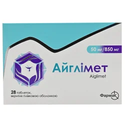 Айглімет таблетки від діабету по 50 мг/850 мг, 28 шт.