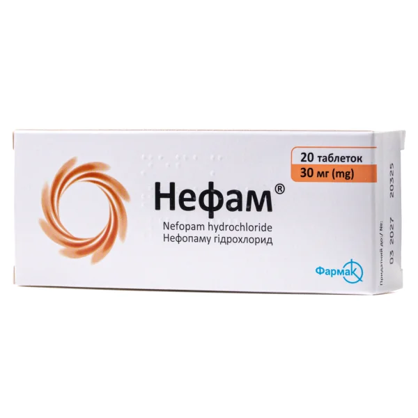 Нефам таблетки по 30 мг, 20 шт.