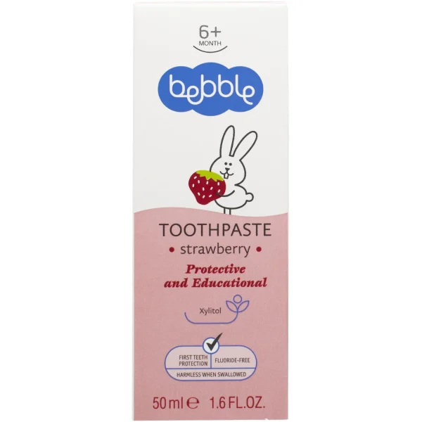 Зубная детская паста Беббле (Bebble) со вкусом клубники, 50 мл