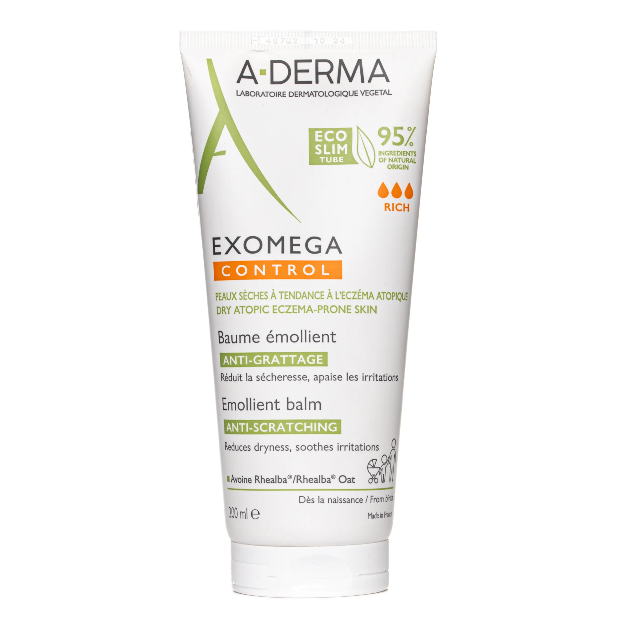 Бальзам A-Derma (А-дерма) Exomega Control для сухої та атопічної шкіри, 200 мл