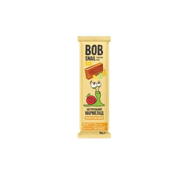 Мармелад Равлик Боб (Bob Snail) яблуко-груша-лимон, 38 г