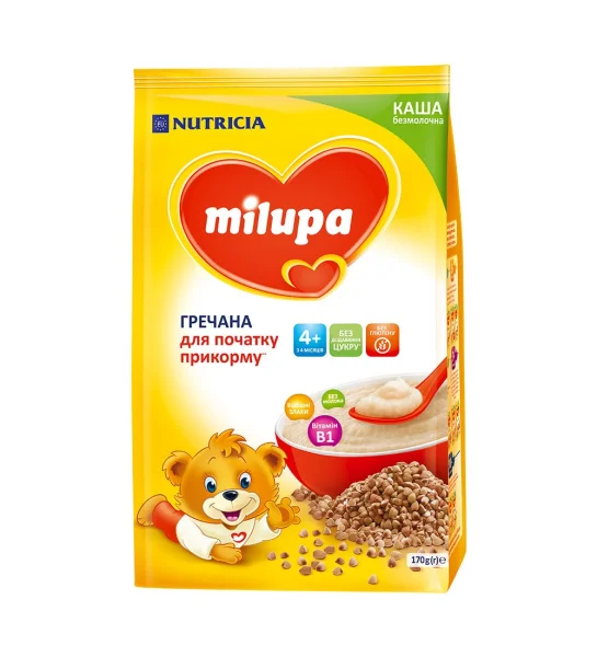 Milupa (Мілупа) каша безмолочна гречана для дітей з 4 місяців, 170 г