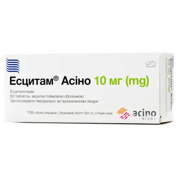 Есцитам Асіно таблетки по 10 мг, 60 шт.