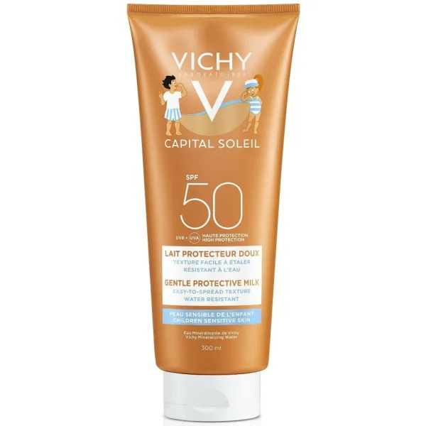 Молочко детское Vichy Capital Soleil (Веши Капиталь Солей) мягкое, солнцезащитное для чувствительной кожи SPF 50, 300 мл