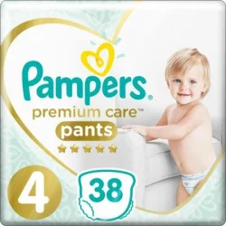 Підгузники-трусики Памперс Преміум Кеа Пантс Максі (Pampers Premium Care Pants Maxi) (9-15кг), 38 шт.