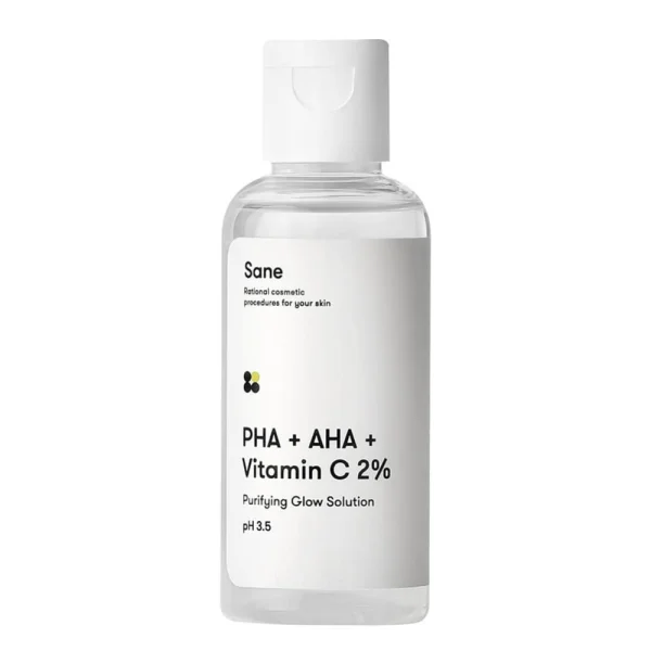 Тоник для лица Sane (Сейн) с AHA + PHA + витамин C 2%, 50 мл