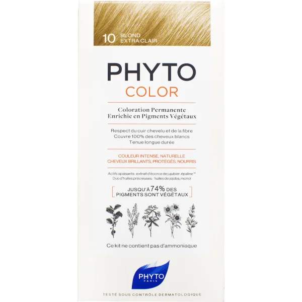 Крем-фарба для волосся Phyto (Фіто) Color тон 10 екстрасвітлий блондин