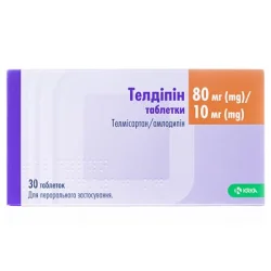 Телдіпін таблетки по 80 мг/10 мг, 30 шт.