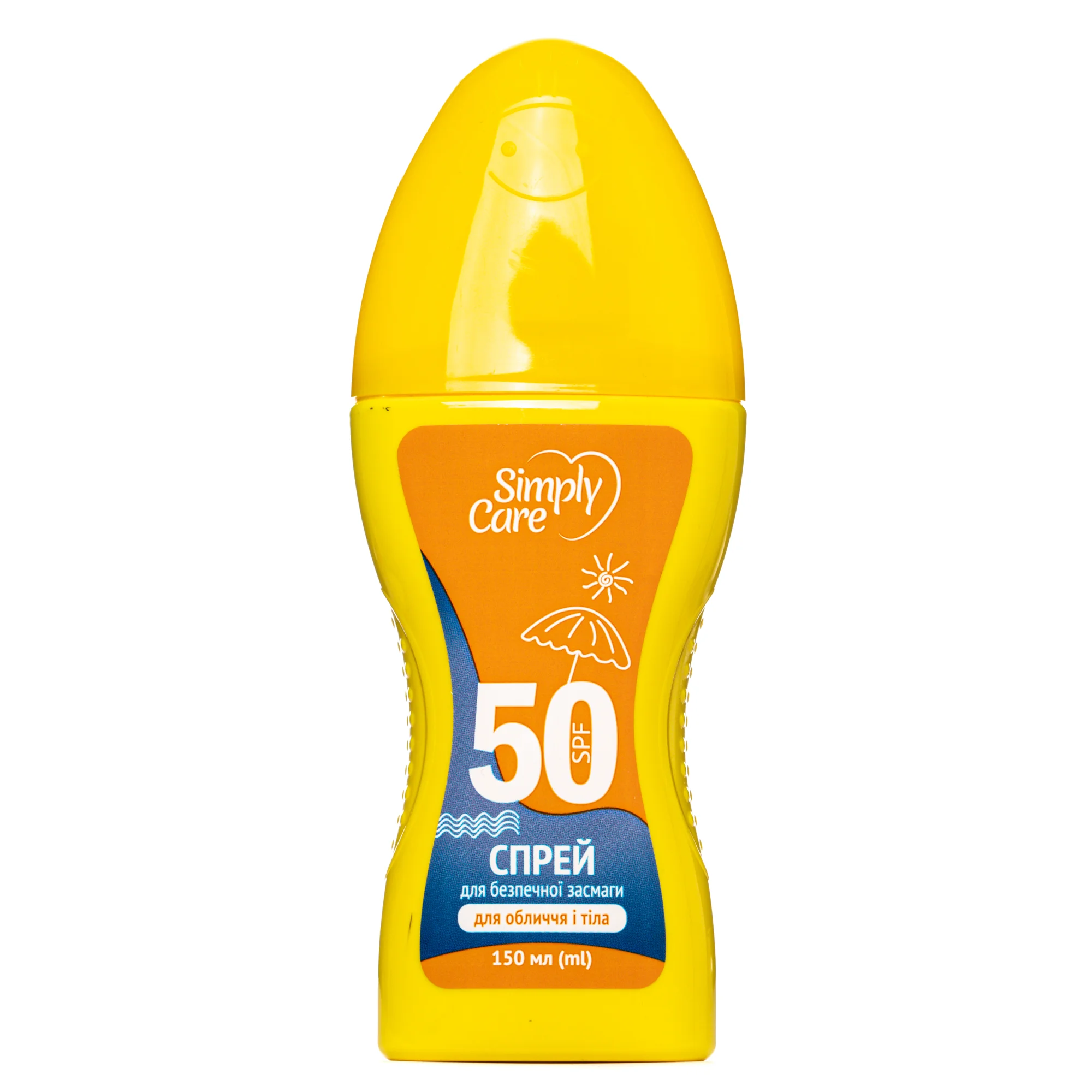 Спрей для тіла Simply Care (Сімплі Кеа) для безпечної засмаги для дітей та дорослих SPF50, 150 мл