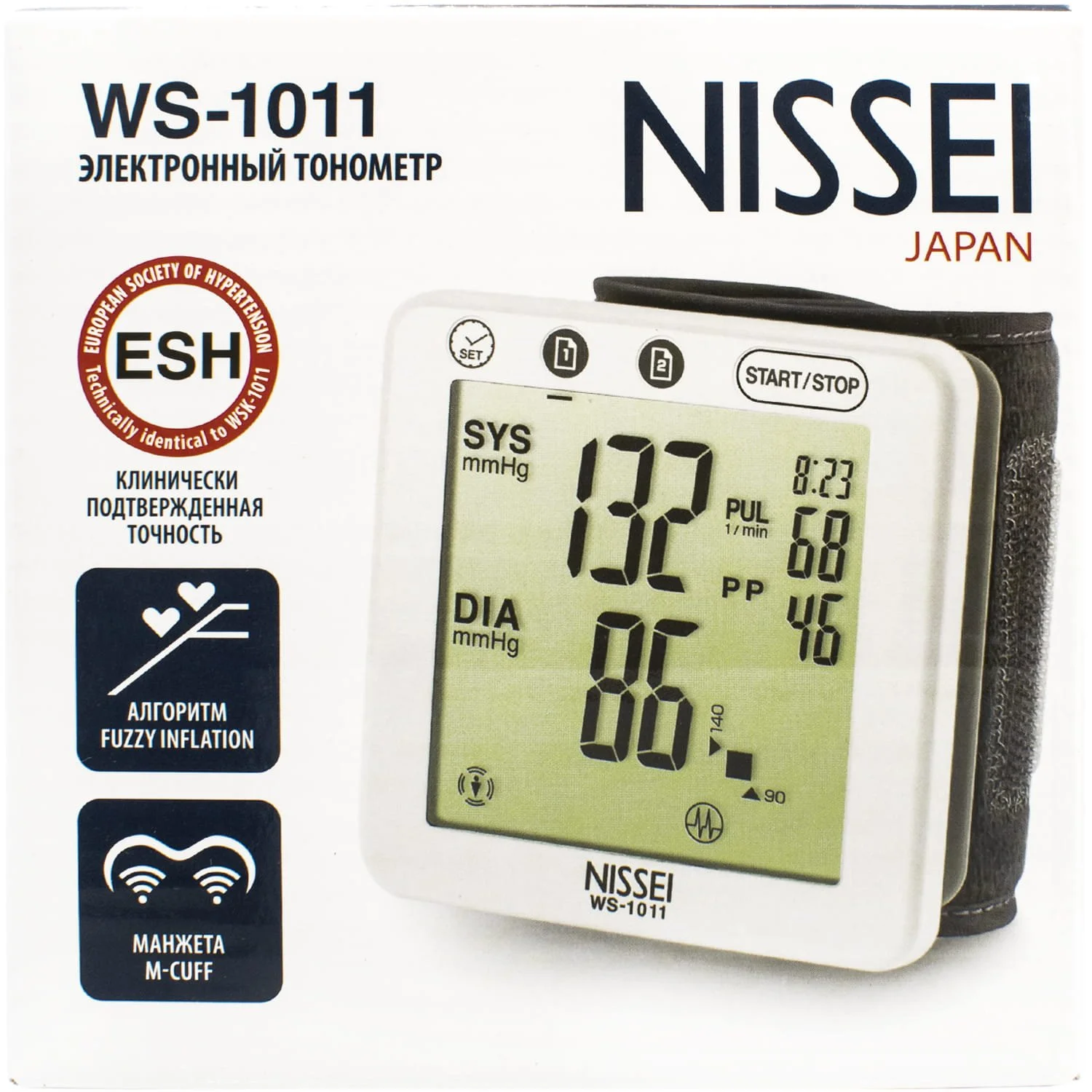 Тонометр NISSEI (Ніссей) модель WS-1011 автоматичний на зап’ястя, 1 шт.
