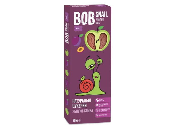 Bob Snail цукерки яблучно-сливові 30г
