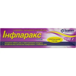 Інфларакс мазь протимікробна для лікування гнійних ран та опіків, у тубі 100 г