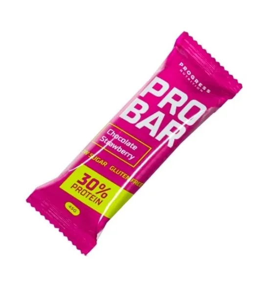 Батончик Progress Nutrition Про Бар со вкусом шоколада с клубникой, 45 г