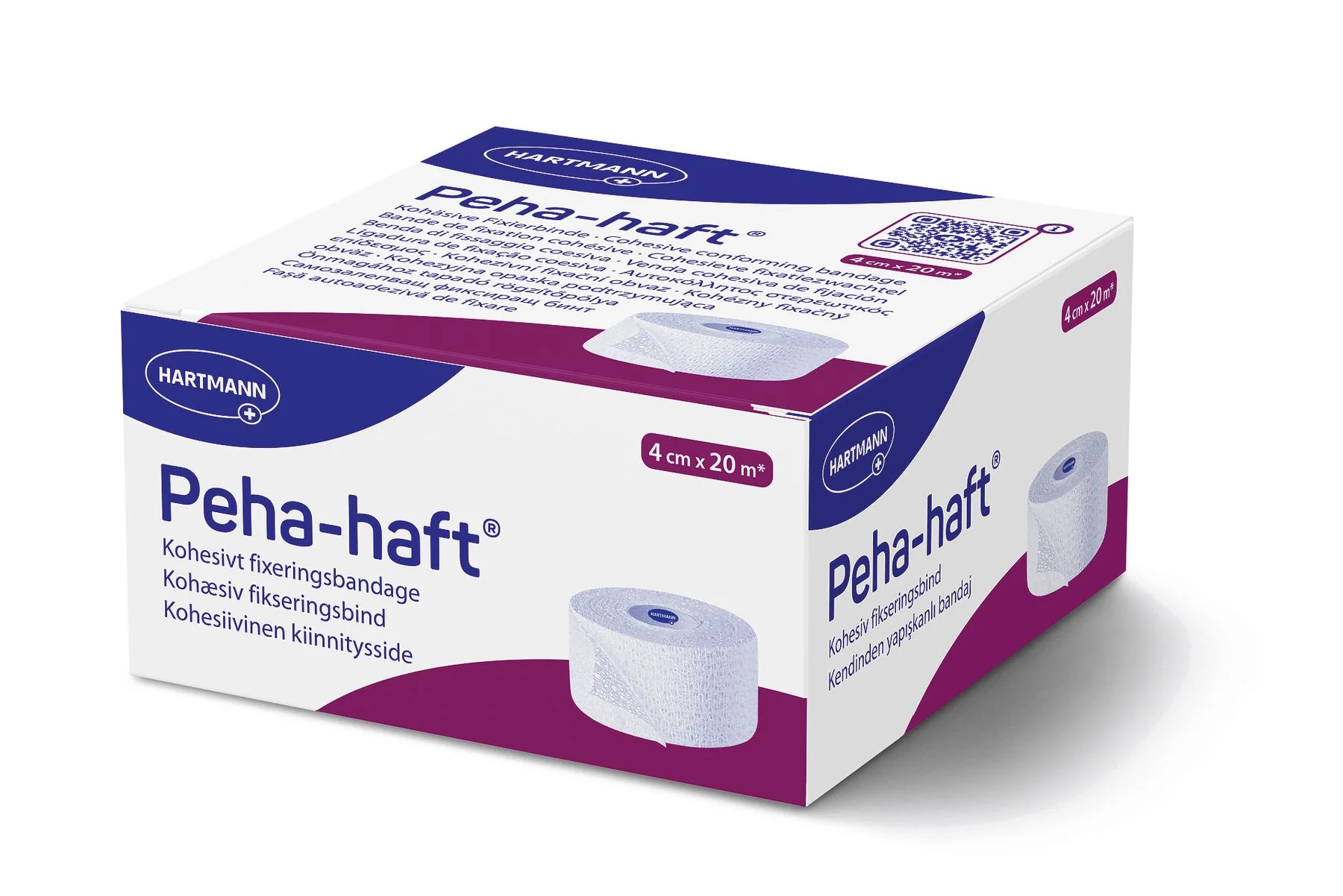 Бинт когезивний фіксуючий Peha-haft (Пега-Хафт) розмір 4см*20м, 1 шт.