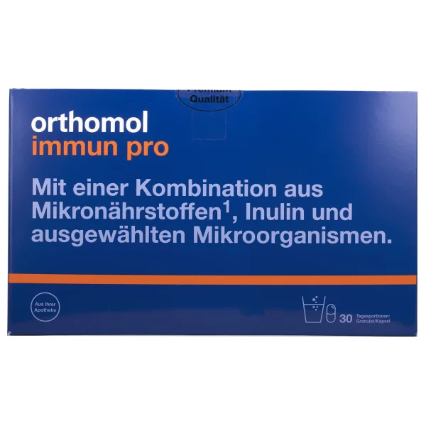 Ортомол Иммун про (восстановление нарушений кишечной микрофлоры и иммунитета) капсулы+гранулы, курс на 30 дней