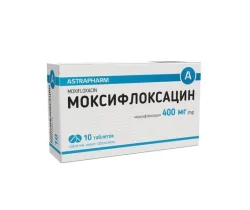 Моксифлоксацин таблетки по 400 мг, 10 шт.