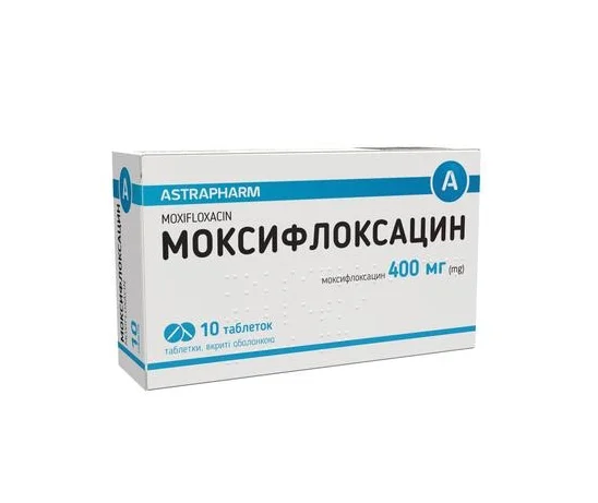 Моксифлоксацин таблетки по 400 мг, 10 шт.