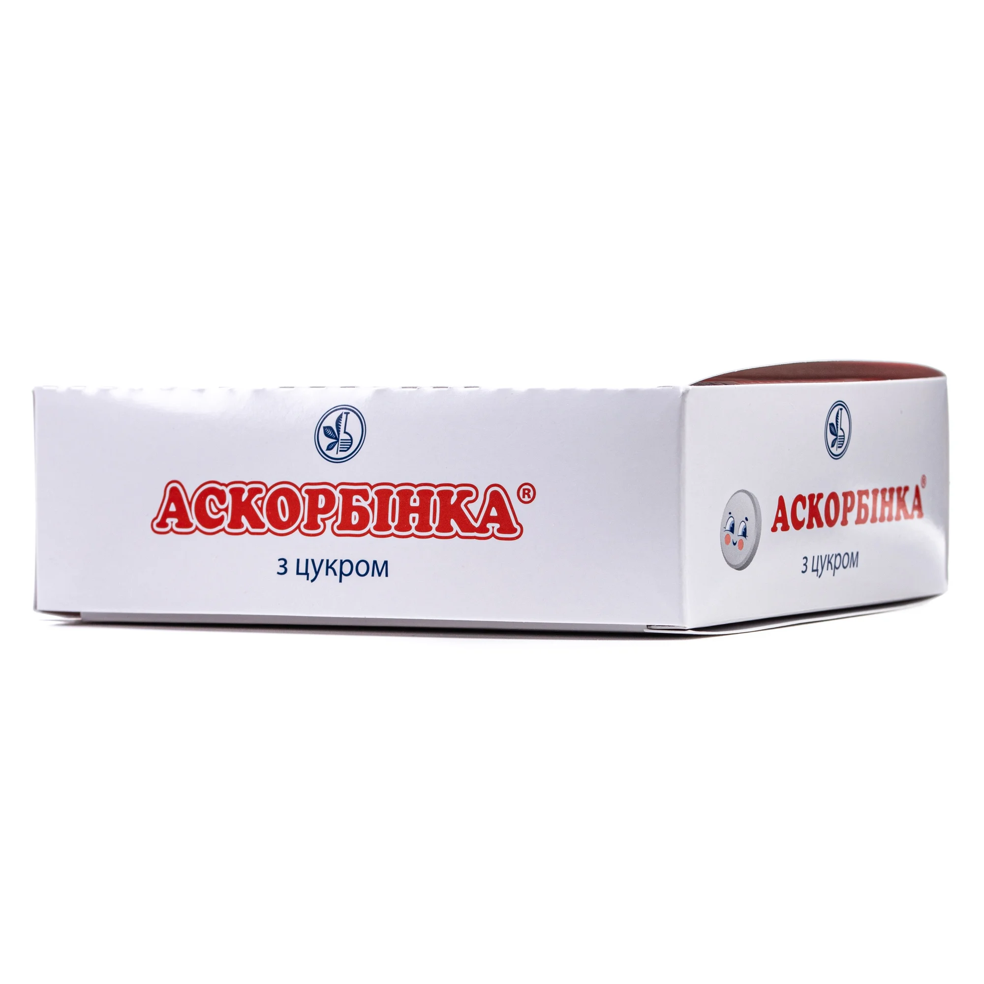 Аскорбінка з цукром таблетки по 10 штук в упаковці, 12 шт.