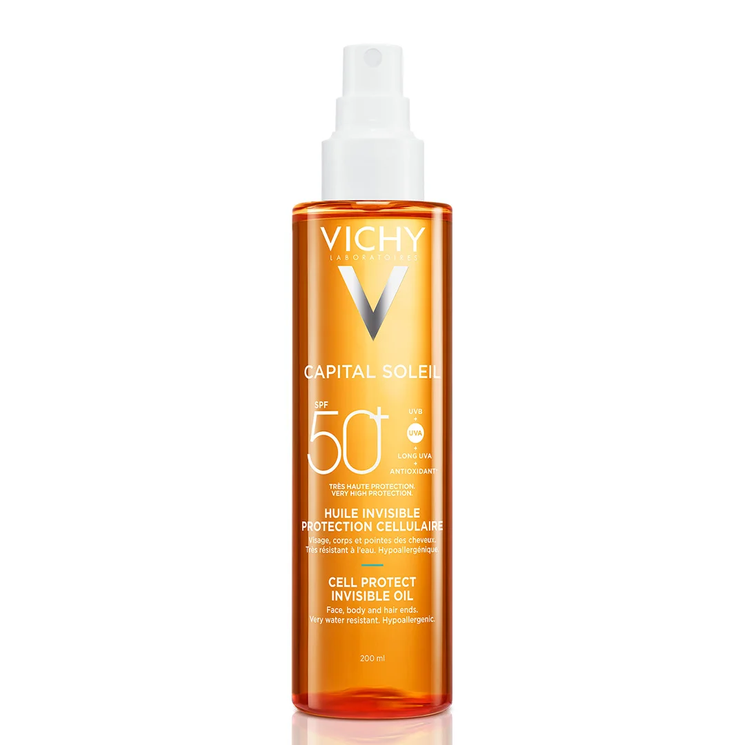 Сонцезахисна олія для обличчя і тіла Vichy (Віши) Capital Soleil водостійка SPF50, 200 мл