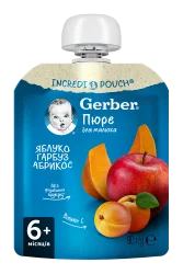 Фруктово-овочеве пюре Гербер (Gerber) яблуко, гарбуз, абрикос, 90 г