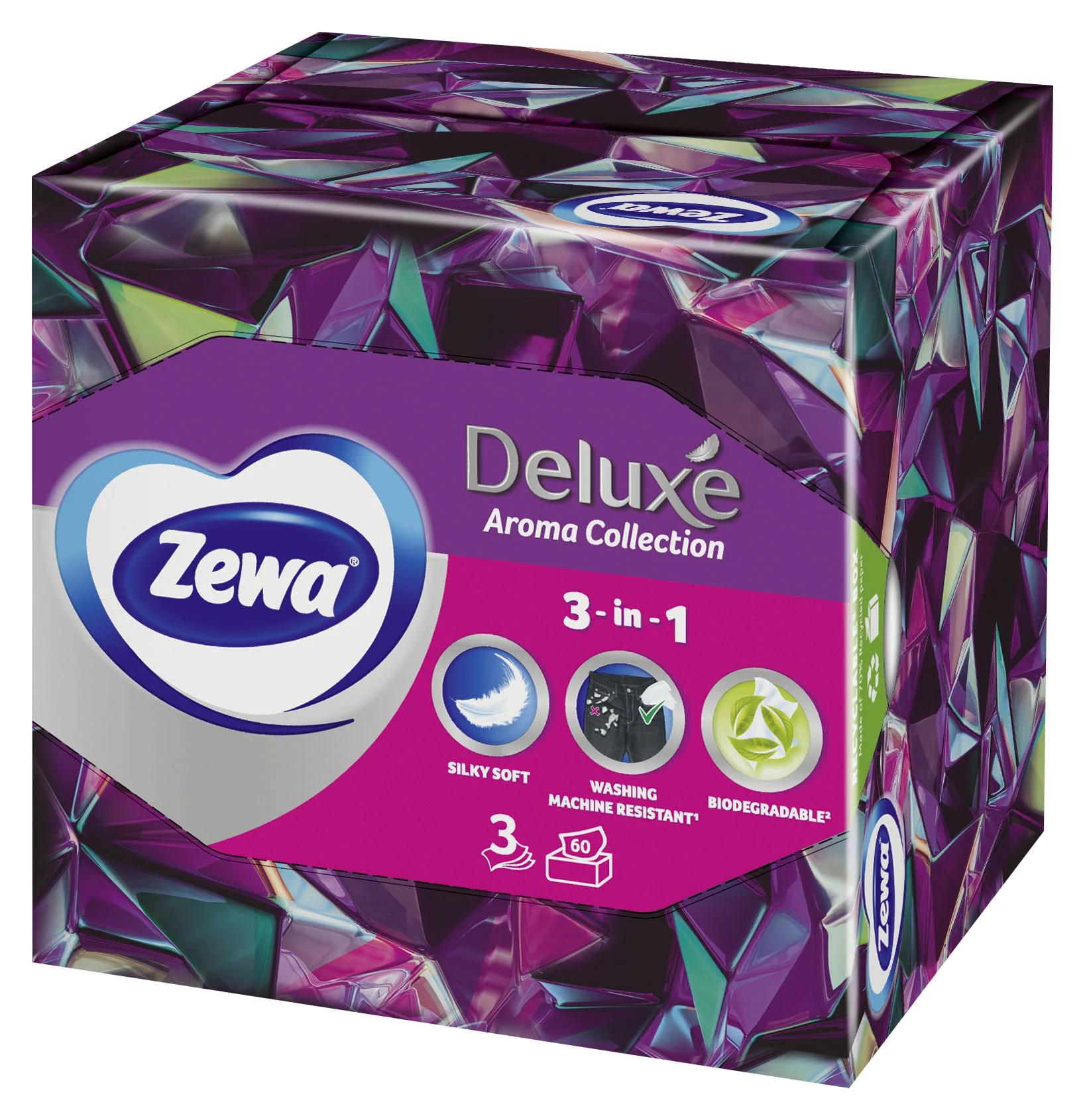 Серветки косметичні Zewa (Зева) Deluxe Aroma, 60 шт.