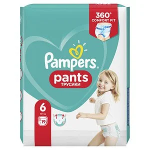 Підгузники-трусики Памперс Пантс Джаянт (Pampers Pants Giant) (15+кг), 19 шт.