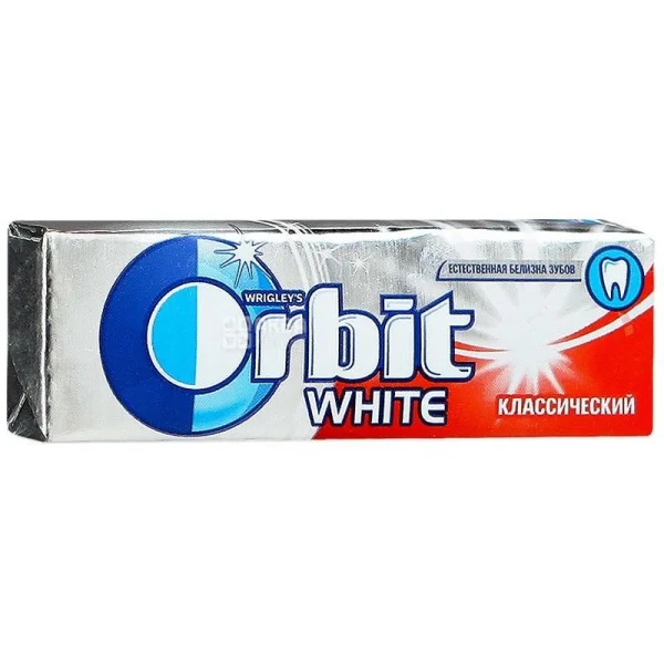 Жевательная резинка Орбит Уайт (Orbit White) классический, 14 г