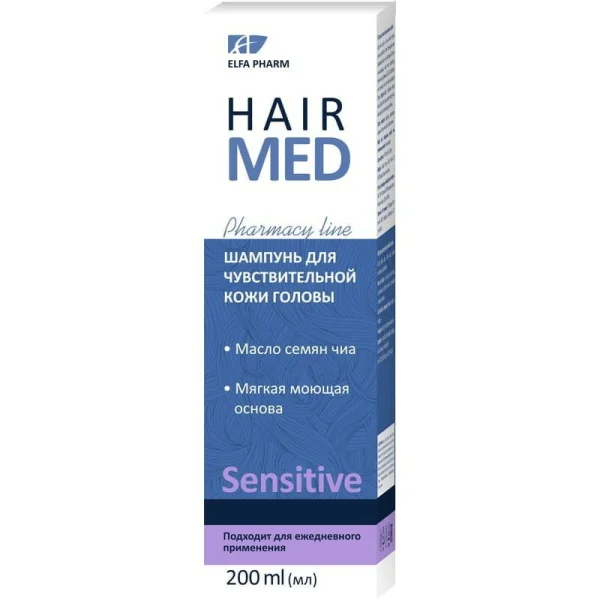 Шампунь для волос Elfa Pharm Hair Med (Эльфа Фарм Хейр Мед) для чувствительной кожи головы, 200 мл
