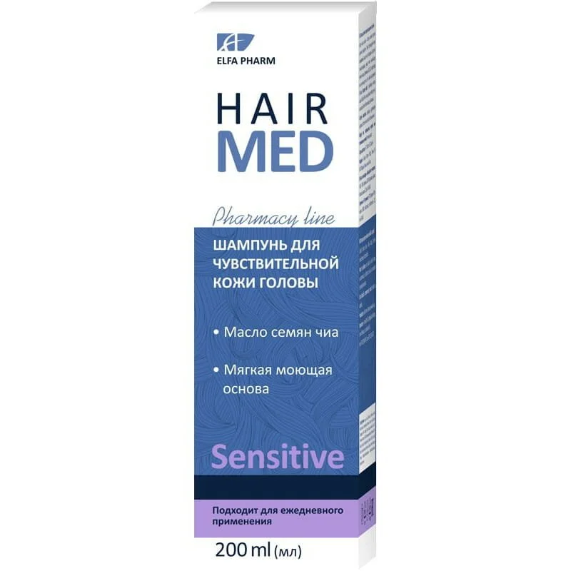 Шампунь для волосся Elfa Pharm (Ельфа Фарм) Hair Med для чутливої шкіри голови, 200 мл
