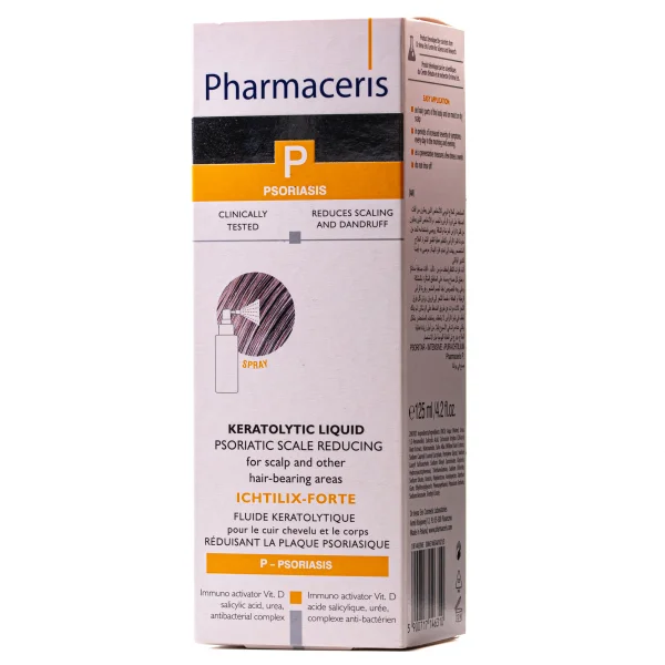 Спрей Фармацерис Ихтиликс-Форте (Pharmaceris Ichtilix-Forte) для головы и тела кератолитических, 125 мл