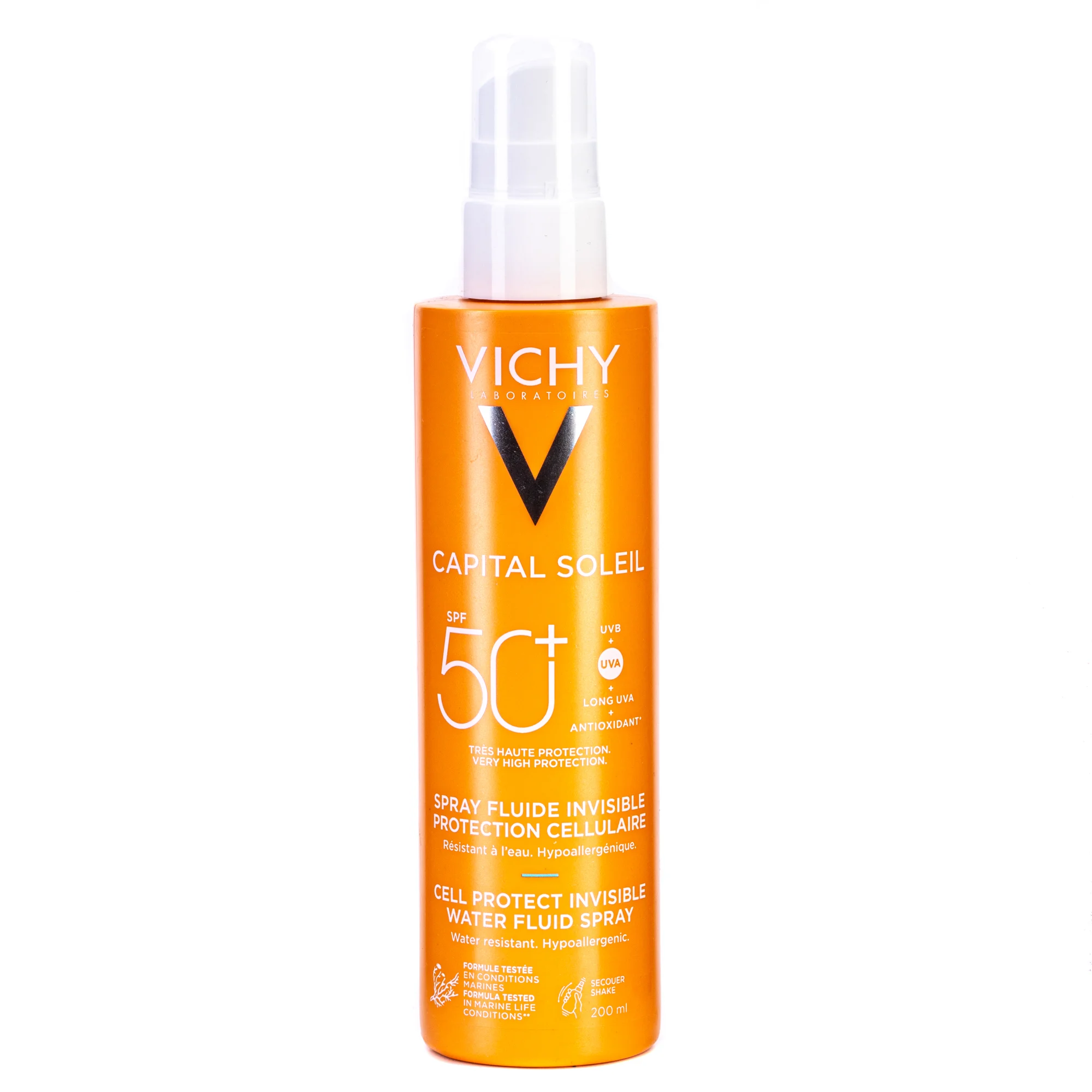 Сонцезахисний спрей-флюїд Vichy (Віши) Capital Soleil водостійкий для тіла SPF50+, 200 мл