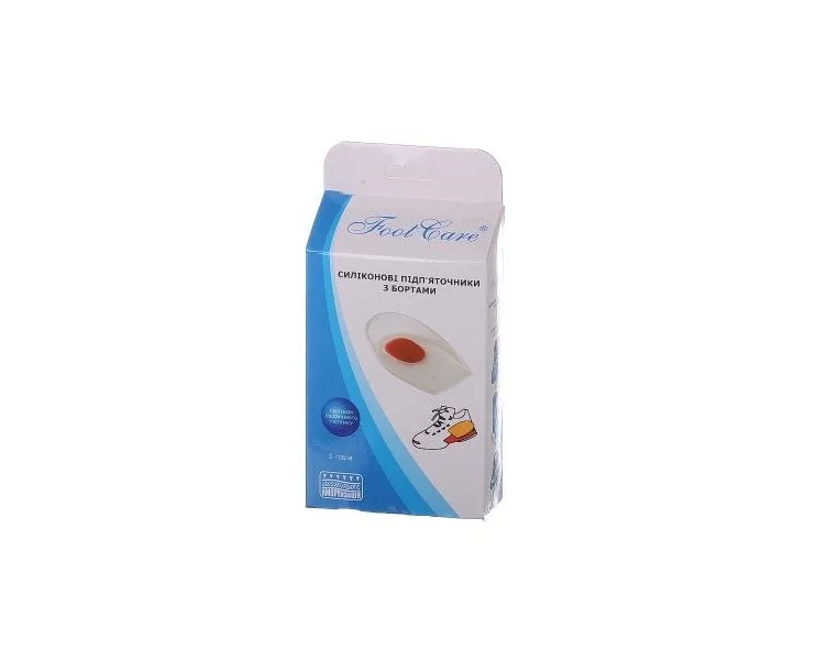 Підп’яточник силіконовий Foot Care з бортами розмір М, 1 пара