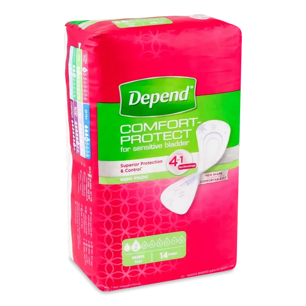 Прокладки урологічні Depend (Депен) Comfort-Protect міні, 14 шт.