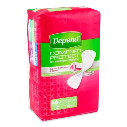 Прокладки урологические Depend (Депен) Comfort-Protect мини, 14 шт.