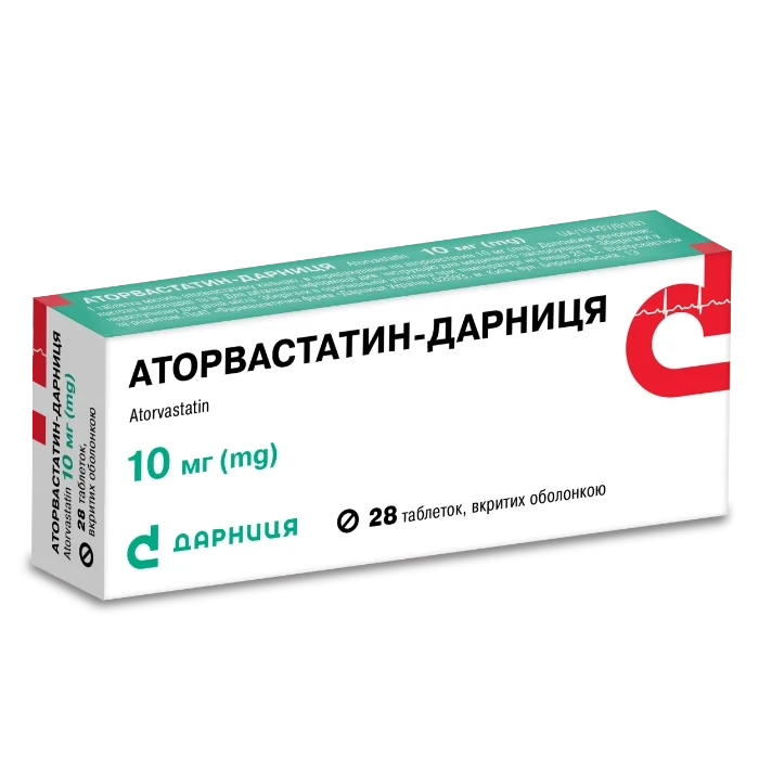Аторвастатин-Дарниця таблетки по 10 мг, 28 шт.