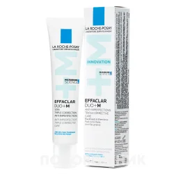 Гель-крем для обличчя La Roche-Posay Effaclar Duo+ M (Ля Рош Ефаклар Дуо+М) потрійної дії для проблемної шкіри, 40 мл