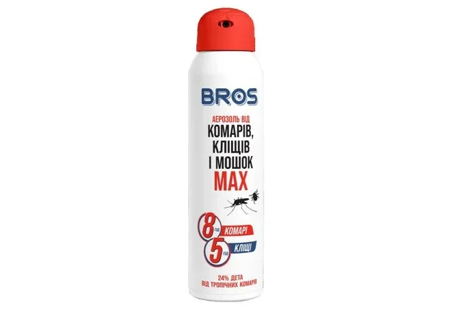 Аерозоль Bros (Брос) Max від комарів і кліщів, 90 мл