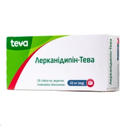 Лерканидипин-Тева таблетки по 20 мг, 28 шт.