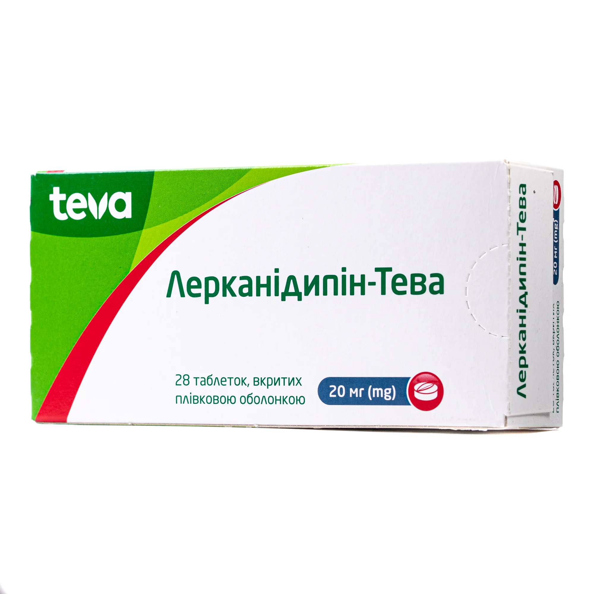 Лерканідипін-Тева таблетки по 20 мг, 28 шт.