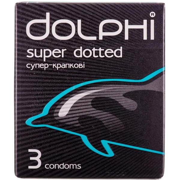 Презервативи Долфі Супер-крапкові (Dolphi super dotted), 3 шт.