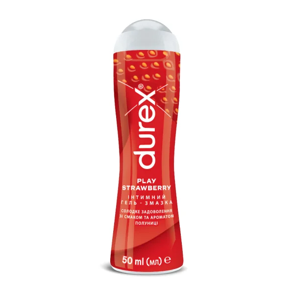 Интимный гель-смазка Durex Play Saucy Strawberry со вкусом и ароматом клубники (лубрикант), 50 мл