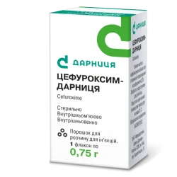 Цефуроксим-Дарниця порошок для розчину для ін’єкцій, 750 мг у флаконі, 1 шт.