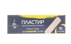 Пластир B-health тканиний 19 мм*72 мм, 10 шт.