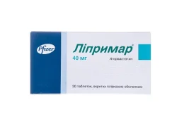 Ліпримар таблетки по 40 мг, 30 шт.