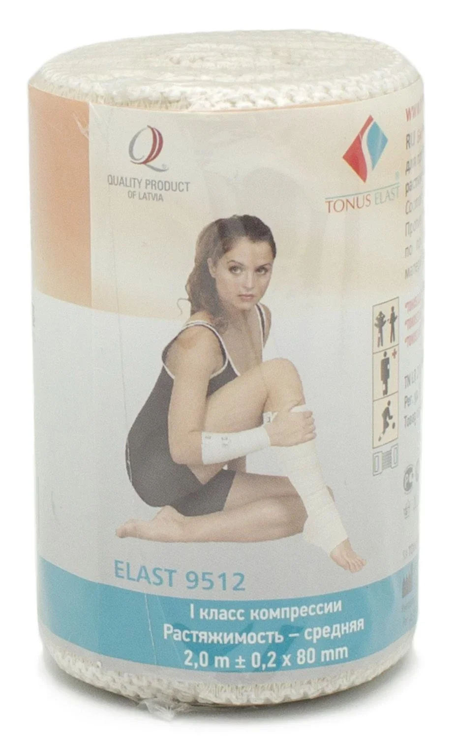 Бинт еластичний компресійний Tonus Elast (Тонус Еласт) 9512, 8 см*2 м, 1 шт.