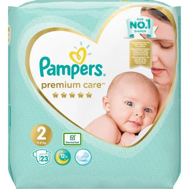 Підгузники Памперс Преміум 2 (Pampers Premium Care Mini), від 4 до 8 кг, 23 шт.