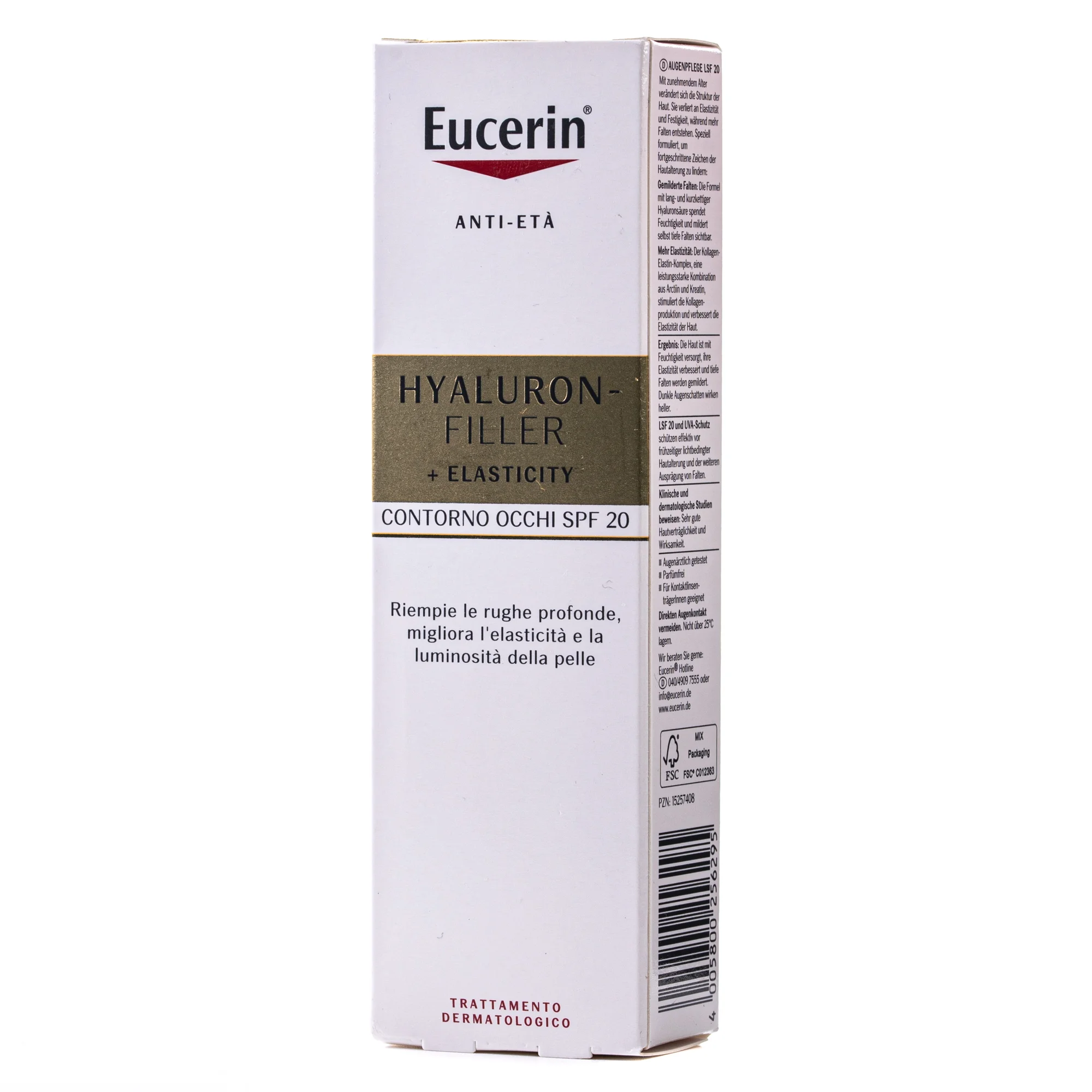 Антивіковий крем для шкіри навколо очей Eucerin (Юцерин) Hyaluron-Filler+Elasticity, 15 мл